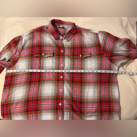 Old Navy Plaid Boyfriend Shirt 2X - Picture 6 of 8